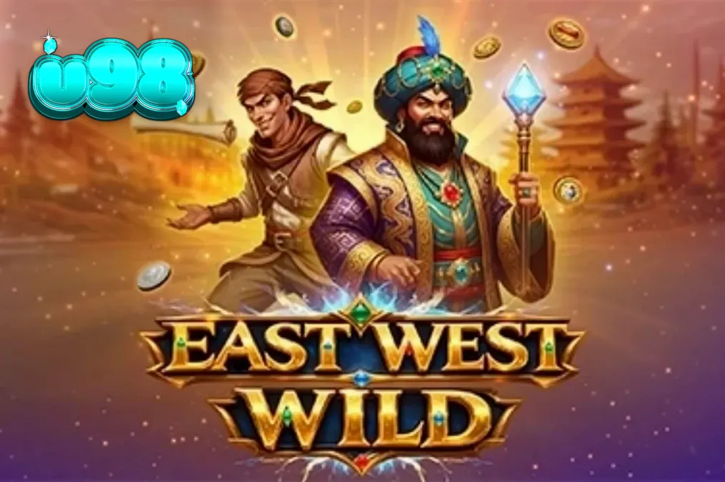 Tampilan layar permainan slot East West Wild di perangkat seluler